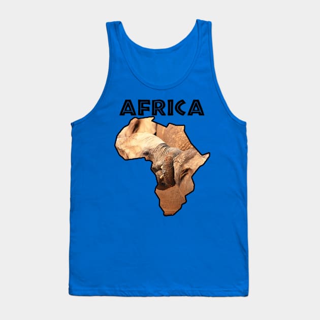 Africa Wildlife Continent Elephant Tug of War Tank Top by PathblazerStudios